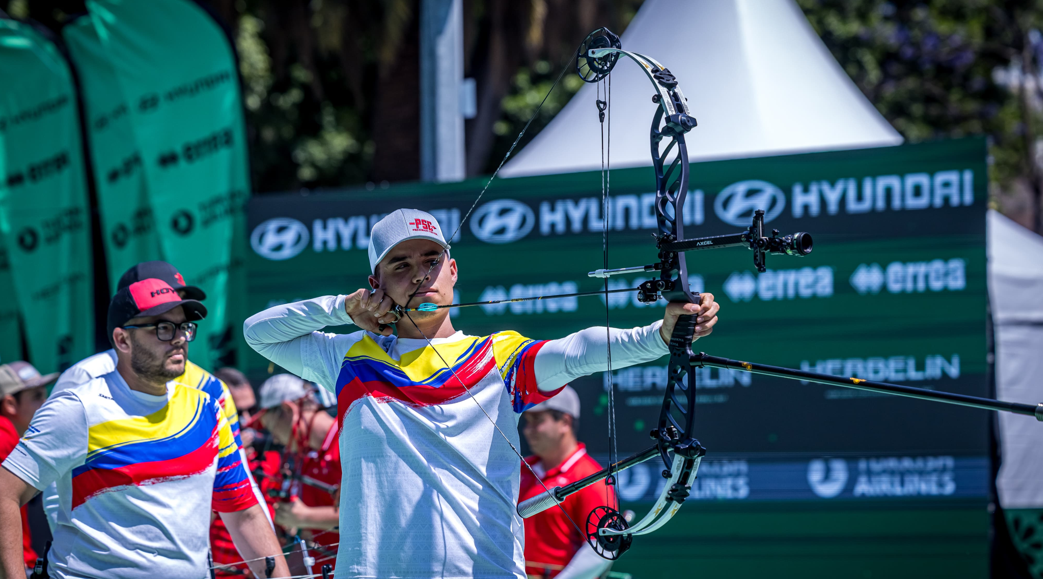 Team Bee Stinger athletes at the 2026 Hyundai Archery World Cup in Puebla