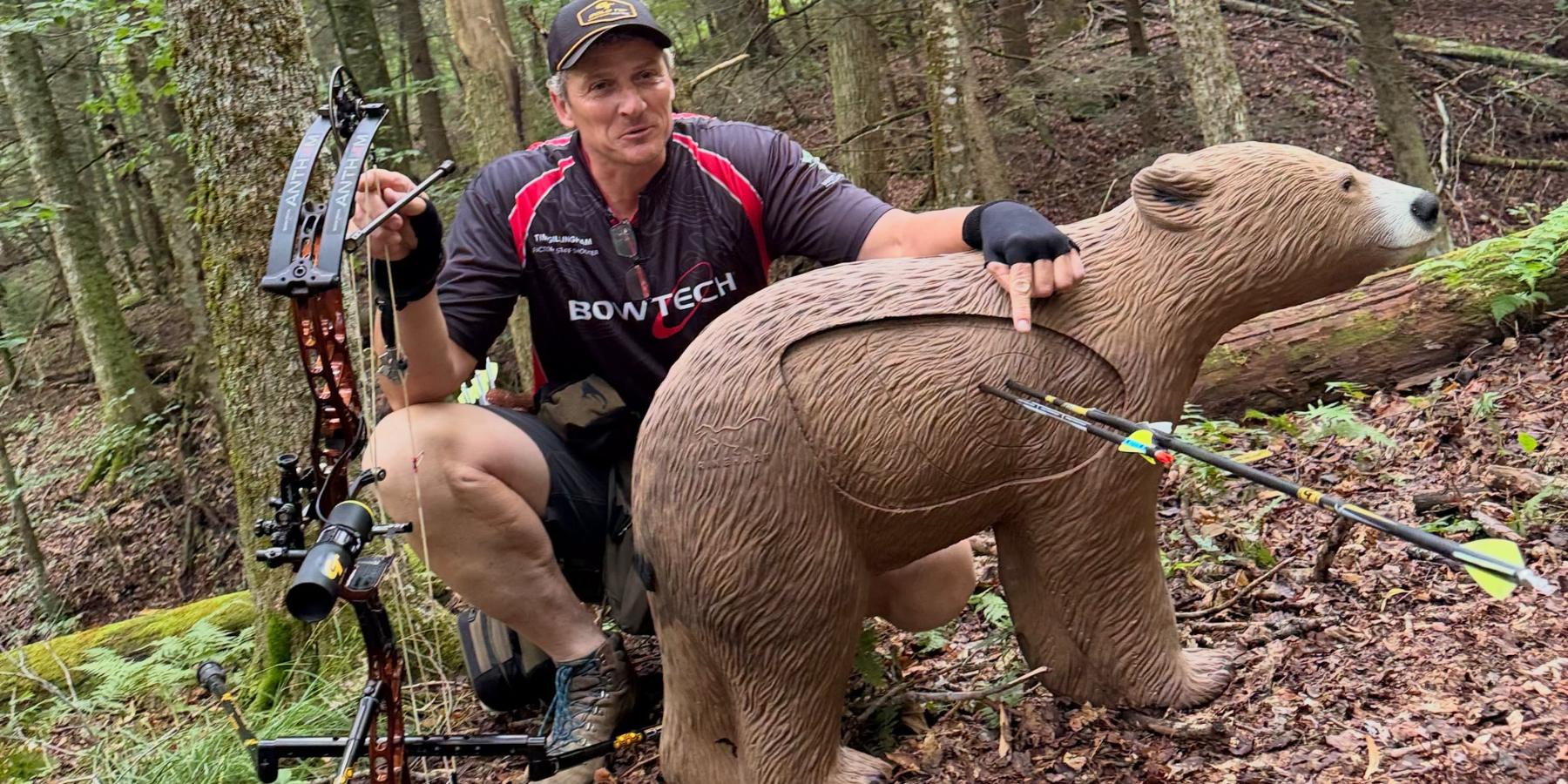Tim Gillingham competing at the 2026 IBO World Championships with Bee Stinger Premier Plus stabilizers