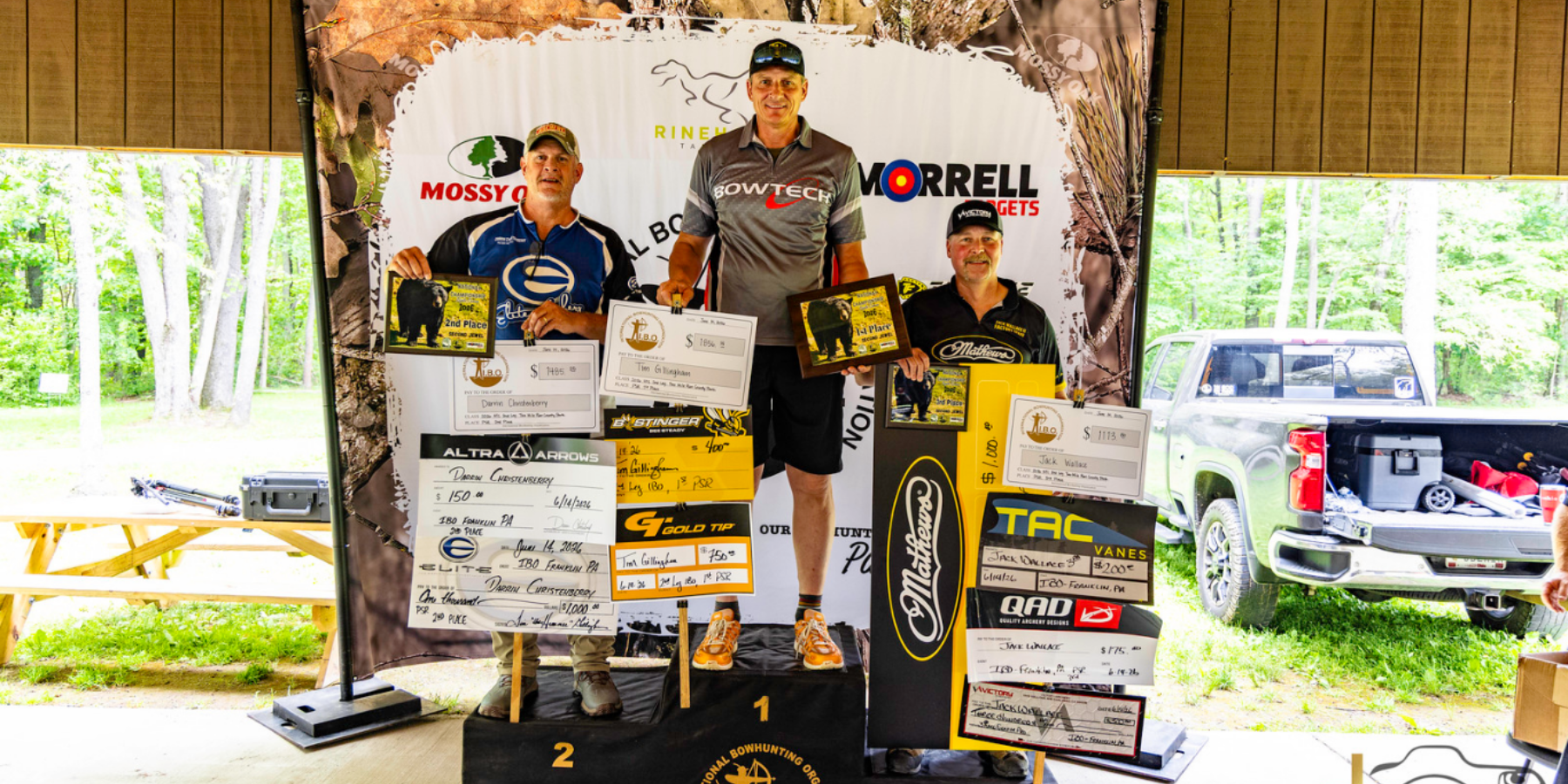 Bee Stinger team athletes competing at the IBO Triple Crown Series Leg 2 in Franklin, Pennsylvania