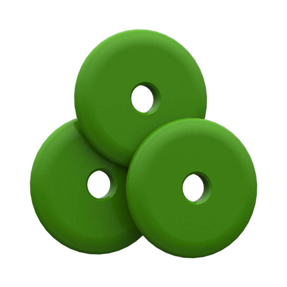 1 OUNCE WEIGHT - GREEN - 3PK