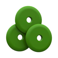 1 OUNCE WEIGHT - GREEN - 3PK